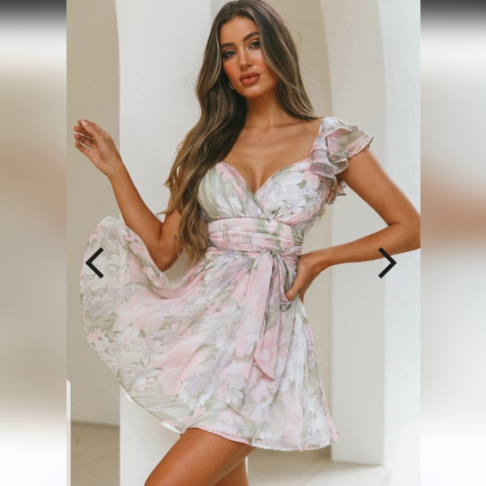 Angel Biba Floral Sexy Homecoming Wedding Brunch Baby Shower Selfie Leslie Fem M